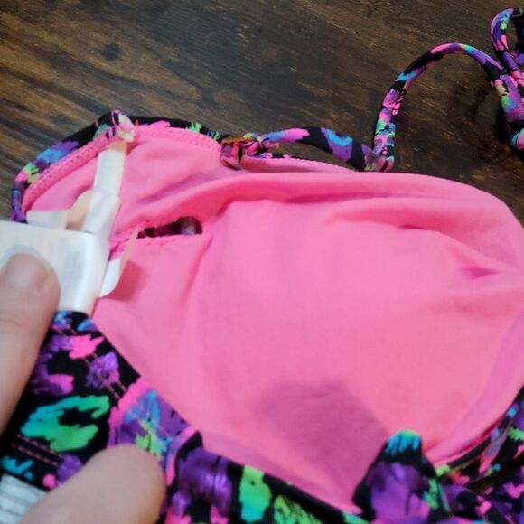 INMOCEAN Arizona Pink Multi Leopard Bikini Swimsuit Swim XL Medium - Picture 6 of 8